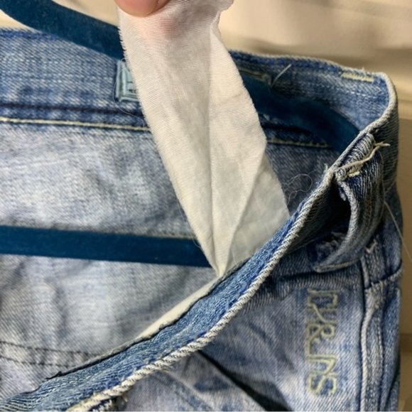 Jack Jones 1975 Men Jeans Sz 34 Blue Distressed Button Fly Street - Picture 14 of 15